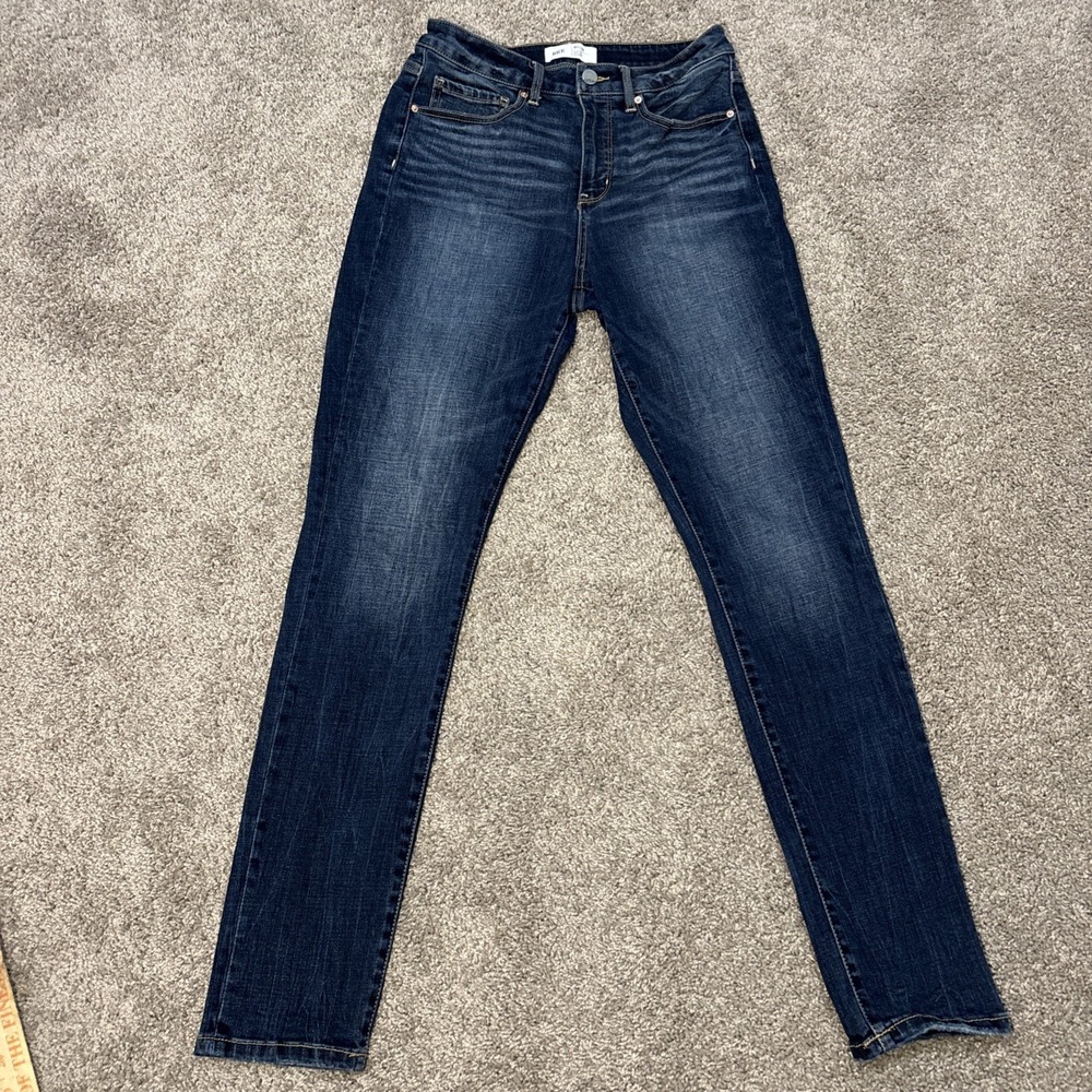 BKE Jeans Womens 25 Billie Slim Fit High Rise Ankle Skinny Denim Blue Whiskered